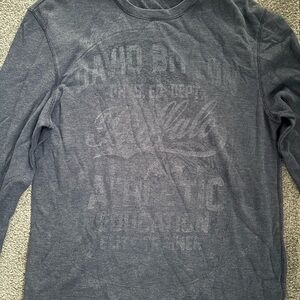 Gray Long Sleeve Graphic Shirt